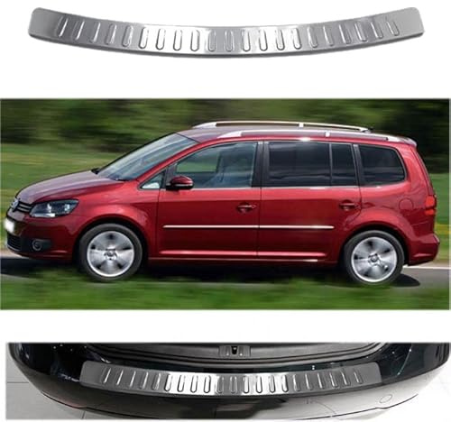 KDS Premium Ladekantenschutz Schutz für Stoßstange Kofferraumschutz Schutzblech Edelstahl 304 Chrom paßt für kompatibel mit VW Touran 3 1T3 2010-2015