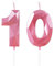 Yiran Geburtstagskerzen Zahlen 10, 5cm 3D Rosa Geburtstagskerzen, Kerzen Geburtstag, Geburtstag Kerzen, Tortendeko Geburtstag, Kuchendeko Geburtstag, Geburtstagskerzen für Geburtstagsdeko, Nummer 10