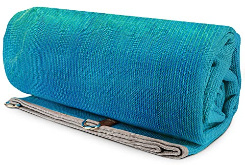 CGEAR Sandfreier Outdoor-Teppich, Campingmatte, wasserabweisendes und nicht verblassendes Material, Militärqualität, wendbares Design, für Strand, Wohnmobil und Picknicks, Reisetasche