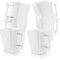 MALACASA Porzellan Kaffeetassen 6er Set, 470 ml Kaffeetassen mit Henkel, Große Keramik-Kaffeetasse, Modernes Tassen-Set für Kaffee, Latte, Cappuccino, Tee, Milch, Mokka, Weiß, Serie FLORA