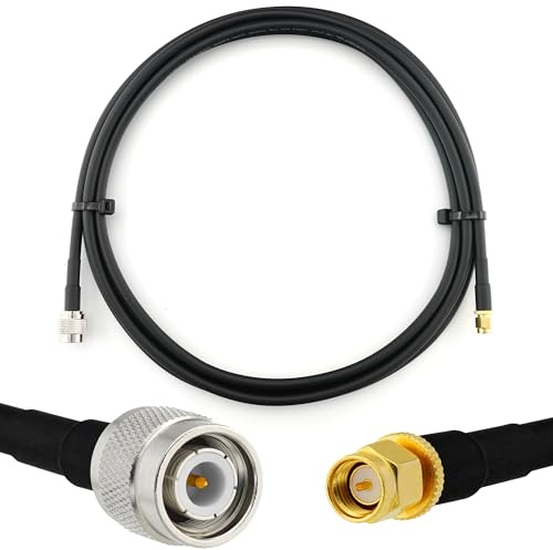 RANGEFUL 3m TNC Stecker auf SMA Stecker Koaxialkabel — TNC SMA Verlängerungskabel HF-240 (LMR 240 Äquivalent) 3 Meter Jumper Kabel (50 Ohm) — Schwarz Antennenkabel für HAM Radio CB Funk WIFI Antenne