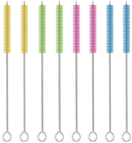 Straw Cleaning Brush, 8pcs Small Straw Cleaner Bottle Brush for Cleaning, Colorful Pipe Cleaners, Perfect for Baby Bottles Straws Pipe