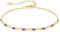 CDE Gold Armband Damen 925 Sterling Silber 14k Vergoldet Zirkonia Infinity Armbänder Damen Verstellbar Armkette Schmuck Muttertag Valentinstag Geburtstag Weihnachten Geschenke für Sie Frauen Mama