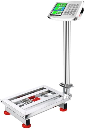 ZCBYBT Básculas Resistentes Plegables del Piso de la Plataforma electrónica Digital con la exhibición LB/KG de la Alta definición LCD,100kg/10g