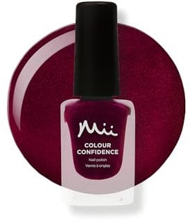 Mii Colour Confidence Quick Dry Nail Polish | Long Lasting & Fast Drying | Nail Strengthening With Nourishing Formula | 14ml Nail Paint | Mixed Blessings, Burgundy Red