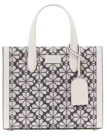 Kate Spade Flowers Handbag, Tote Bag, Shoulder Bag, Grey Cream, gray