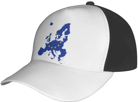 Golf Caps Geländekarte Der Europäischen Union Schirmmütze Basecap Verstellbare Capatmungsaktive Mütze Outdoor Golf Hüte Für Tennis, Herren, Golf