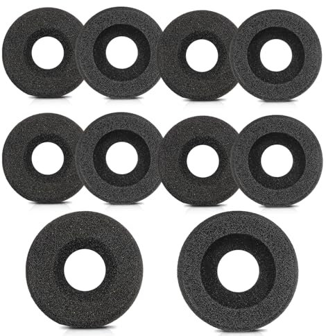 Ear Cushions for Jabra Headset Earpads Replacement Foam Ear Pad Covers for Jabra PRO 920 930 9450 GN 2000 Biz 1500 2400II Plantronics Blackwire 3220 3320 C320 HW251N HW261N HW520 Headphones (10 Pack)