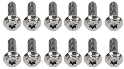 FSFYUK 12Pcs Titanium Alloy Front Disc Brake M8*20 Retaining Rotor Bolt Screw Silver for BMW S1000RR M1000RR S1000XR 2019-2024