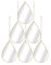 Romimex Spiegel-Set, goldfarben, Polystyrol, 19 x 27 x 1 cm