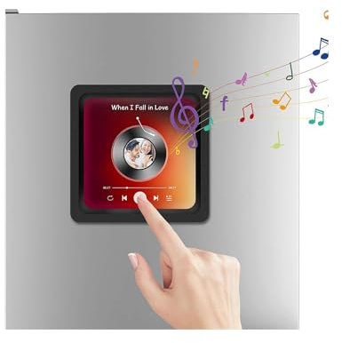 Imán de Nevera Con Diseño de Álbum Personalizado y Música - Reproduce Canciones, Ajusta Volumen - Foto Personalizada Para Amantes de la Música