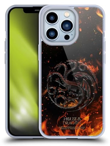 Head Case Designs Offizielle House of The Dragon: Television Series Schwarz Staffel 2 Schlüsselkunst Soft Gel Handyhülle Hülle kompatibel mit Apple iPhone 13 Pro
