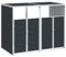 vidaXL Rangement à roulettes pour poubelles pour Deux bacs Acier, Rangement de poubelles, Rangement de poubelles de Jardin, Hangar à poubelles