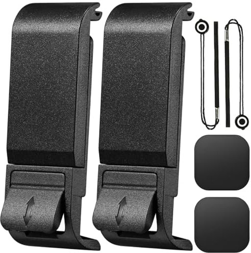 ZHUROUPU 2Pcs Side Door Cover Replacement for GoPro Hero 9 10 11 12 Black, Battery Side Opening Housing Replacement, Dust Protection USB Type-C Charging Port Battery Cover with Lens Cap Cover