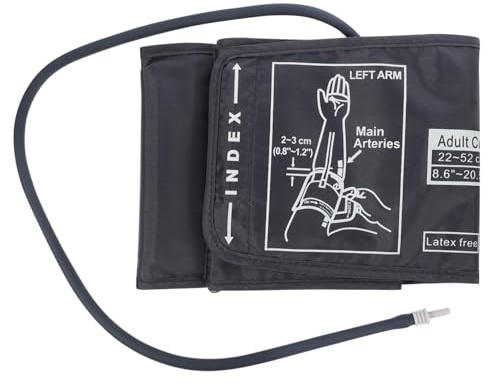Blutdruckmessgerät Armmanschette aus Nylon, Schwarz, Zufälliger Stil | Klinik und Zuhause, Leicht und Hautfreundlich, Manuell für Oberarmgeräte Zufälliger Stil