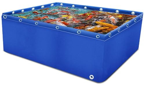 Piscina Elevada Para Acuario Estanque De Piscina For Acuario, Resistente Al Desgarro, De Lona De PVC Impermeable, Con Válvula De Drenaje, Plegable, For Interior Y Exterior, For Tortugas, Tanque De Alm