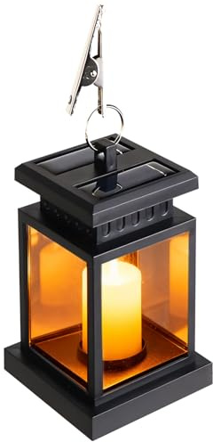 Kertaym Grablaterne Solar Wetterfest Geschenk Für Trauer, Outdoor Schwarz Metall Grablampe Mit LED Kerzen Für Friedhof Urnengrab Gedenken (B)