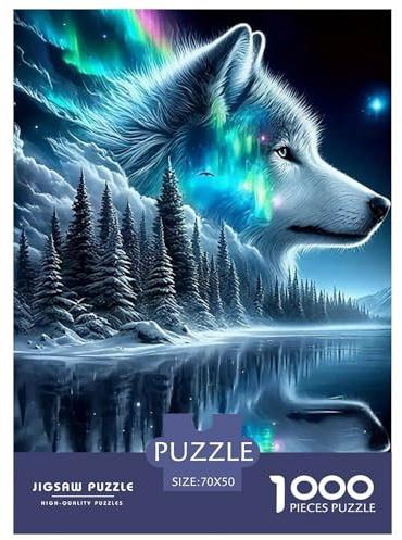 Wolf 1000 Teile Puzzles Puzzlespiele EIN Herausforderndes Für Erwachsene Tolle Geschenkidee 70x50cm/1000pcs