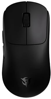 Ninjutso Ten Air Souris Gaming sans Fil 45 g, Capteur AimNinja PAW3950, 30 000 DPI, Polling Rate 8000 Hz, Batterie 95 h – Noir