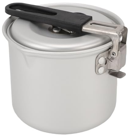 Badafaci Pot de Camping, Petit Pot à Lait en Aluminium avec Couvercle, Tasse de Cuisson Pliable Portable pour la Randonnée et les Pique-niques