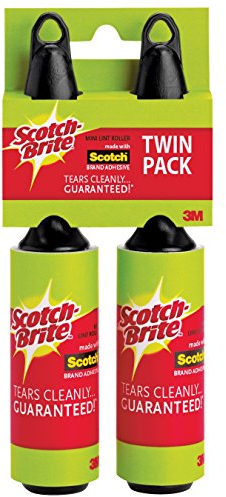 3M Scotch Original Scotch-Brite Lint Rollers: 3 in. x 8.5 ft. / 30 Sheets per Roller [Mini 2-Pack] (Natural) / 2-Pack