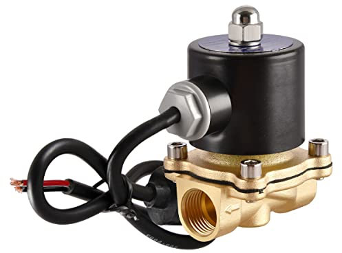 Heschen Brass Electric Solenoid Valve 1/2 Inch, 2W-160-15J DC 24V Direct Action Water Normally Closed Replacement Valve