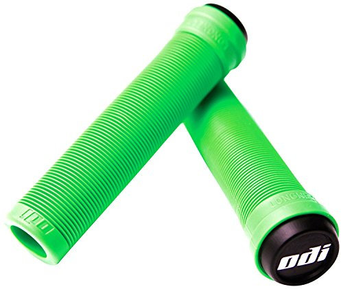 Odi Longneck Pro Grips - Green/Bicycle Cycling Cycle Bike Riding Ride Part Handlebar Bar End Pair Set Rubber Locking Lock On Trail Dirt Jump Enduro BMX Scooter Scoot Flangeless No Flange