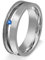 Juwelier Schönschmied - Damen Freundschaftsring Partnerring Ehering BlueWater Edelstahl topaz 48 (15.3) 211Dac