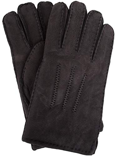 SNUGRUGS Herren Chester, Sheepskin Glove Handschuhe, (Grey Grey), (Herstellergröße: 10)