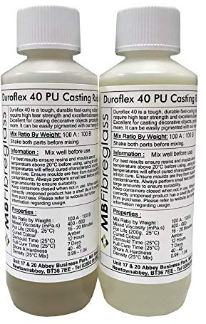 DuroFlex 40 Polyurethane Liquid Casting Rubber 500g Kit