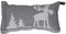 Jokipiin Pellava JOKIPIIN 1 Saunakissen und Reisekissen Elch, 40 x 22 cm, Leinen/Baumwolle, hergestellt in Finnland, grau/weiß, 22 x 40 cm