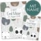Cozy Racoon U-Heft- und Impfpasshülle mit Personalisierung | 3- teiliges Set | Hochwertige Hülle für Untersuchungsheft und Impfpass Deines Kindes | Design Bären