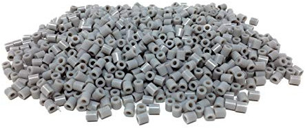 WS UK 1000 Stück Sicherungsperlen 5 mm Midi – funktioniert wie Hama Perlen [Hellgrau]