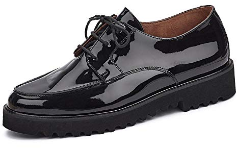 Paul Green Schnürschuhe 2688-007, Lack/Brush, Schwarz, Damen EU 3,5/36