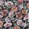 20 Servietten Vintage Blumen auf schwarz | Tischdeko 33x33cm