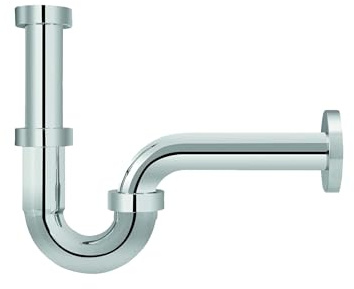 tecuro - Röhrengeruchsverschluss Siphon für Waschtische, Anschluss 1 1/4 Zoll x Ø 32 mm - ABS verchromt