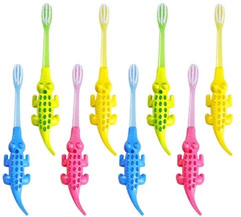 Artibetter 8Pcs Kinder Zahnbürste Krokodil Zahnbürste Kinder Oral Care Kit für Kinder Kinder Baby