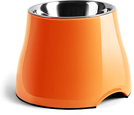 iPower yoken Elevated Dog Bowls,[Prevention of Vertebrae Disease][Super Non-Slip] Dog Bowl with Stainless Steel Bowl,High Capacity Dog Food Bowls,Colorful Raised Dog Bowls forMedium/Small Size Dogs