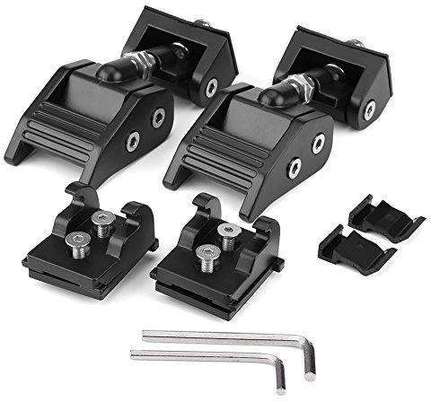 Headerbs Motorhaubenverriegelung, 2 Stück Motorhaubenverriegelungsverriegelungshalterungs-Schnallen-Kit für JK Unlimited 2007-2017