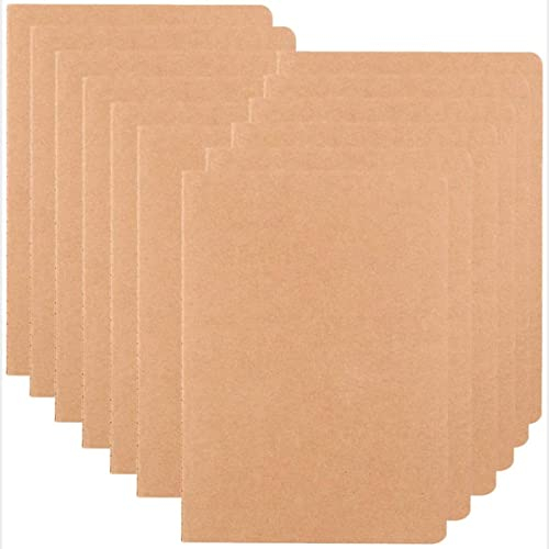 YOOMONA 12er Kraftpapier leeres Notizbuch, ungefütterte Tagebücher, Skizzenbücher für das Klassenzimmer, Gastgeschenke, Kraft Cover