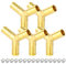 ERGAOBOY 5 pz 8mm in ottone a T con portagomma, raccordo per tubo a forma di Y a 3 vie con morsetti da 15 pz
