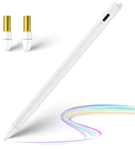 iPad Air Pencil 2024 2X Fast Charging Stylus Pen for Apple iPad Air M2 Pencil, Works for iPad Air M2 11/13 Inch, iPad Air 5th Generation, iPad Air 4th Generation, White