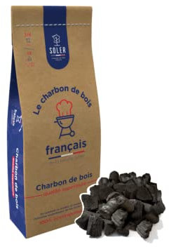 Soler | Charbon DE Bois FRANÇAIS pour LA Cuisine AU Barbecue 20L | ALLUMAGE Rapide ET DE Qualite GASTRONOMIQUE