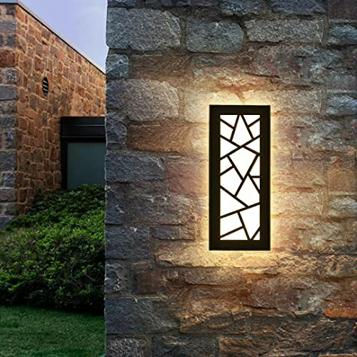 LED Longue Applique Murale Ip67 Étanche Villa Intérieur Extérieur Anthracite pour Jardin Appliques Longue MuralesTerrasse-30CM,Lumière chaude