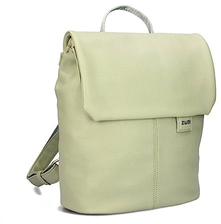 Zwei Damen City-Rucksack Mademoiselle.M MR8 4 Liter klassisch-eleganter Damenrucksack, Magnet-Verschlussklappe, Hauptfach mit Reißverschluss, gepolstertes Trennfach, Rückenpolsterung (jade)