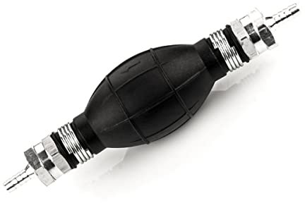 LST Kraftstoff Handpumpe Umfüllpumpe mit 6mm Schlauchanschluss, Förderpumpe für Benzin, Diesel, Öl, Wasser, Sechskantgewinde 22 mm, Einwegpumpe, Siphonpumpe für Kraftstoffsysteme