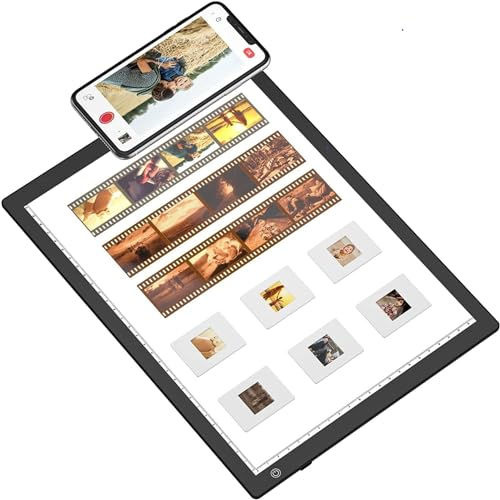 Eyesen Slide Viewer Light Pad, Ultra-Thin A4 USB Powered Light Scanner for Photo Slide and Film Negative Scanning,Tattoo Drawing, Artist Sketching, Stenciling