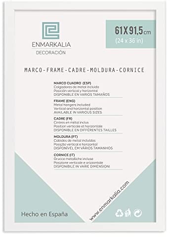 Enmarkalia Marco poster 61 x 91,5 cm - Color Blanco (moldura 30x15 mm)