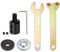sourcing map Rotary Tool Motor Shaft Coupler Sleeve Kit M10 14mm Saw Blade Connecting Saw Chuck Adapter Arbor Mandrel Connector Rod with Wrench Splints