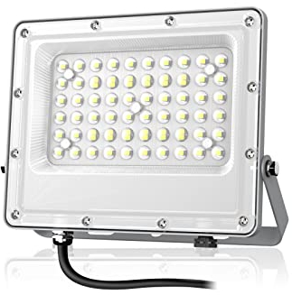 Tayire LED Strahler Außen 50W, 5000LM Superhell LED Fluter, 6000K Kaltweiß Scheinwerfer IP65 Wasserdicht Flutlicht Aussenstrahler für Garten, Terrassen, Garage, Werkstatt, Sportplatz